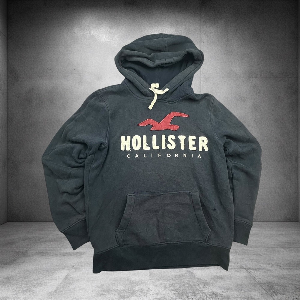 Vintage Hollister California Hoodie Navy Blue Y2K Skater Surf XS